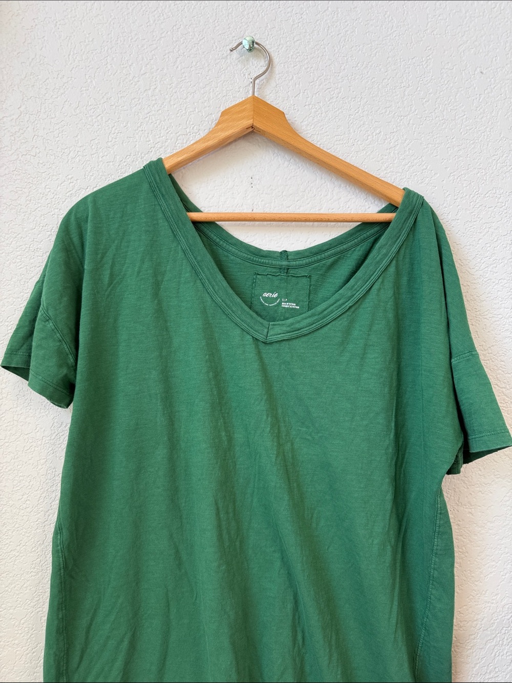 Aerie Oversized Short Sleeve Tee Shirt Green size Small - Picture 3 of 8